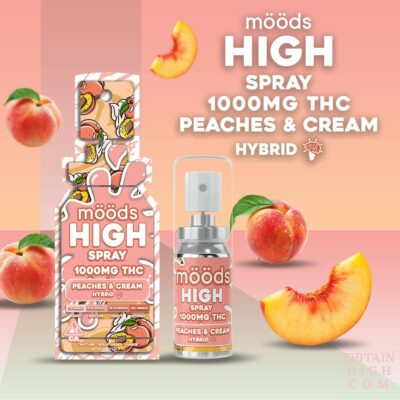Peaches & Cream (Hybrid) 1 Gram Cannabis Oral Spray by mööds obtain high